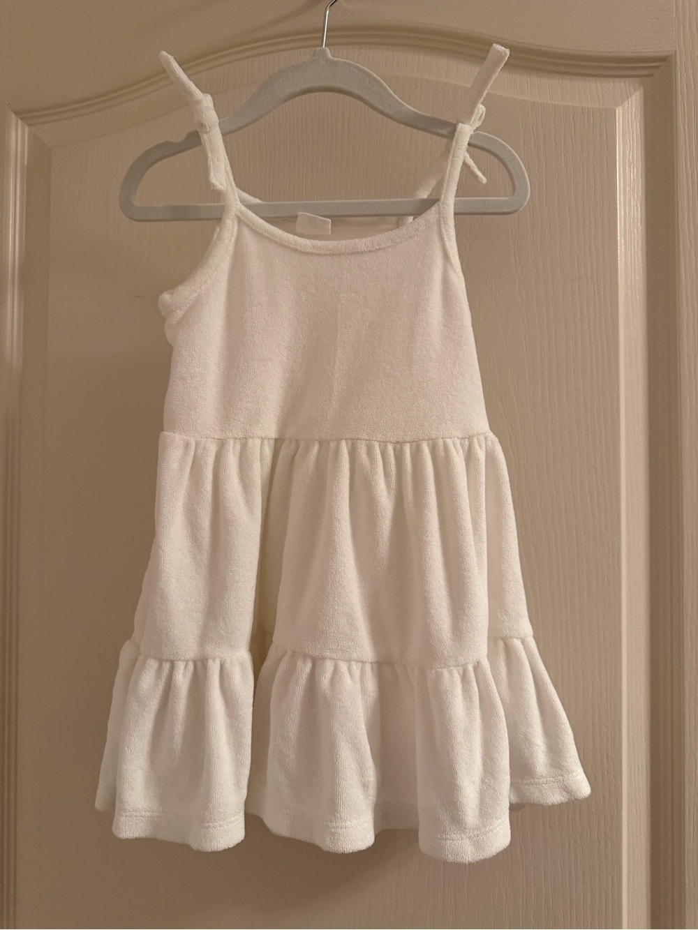 GAP White Tiered Terry Swim Coverup Dress for Girls